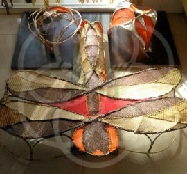 Libélula maqueta Bambumad con toldo proceso