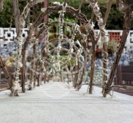 Perspectiva Maqueta estructura bambú